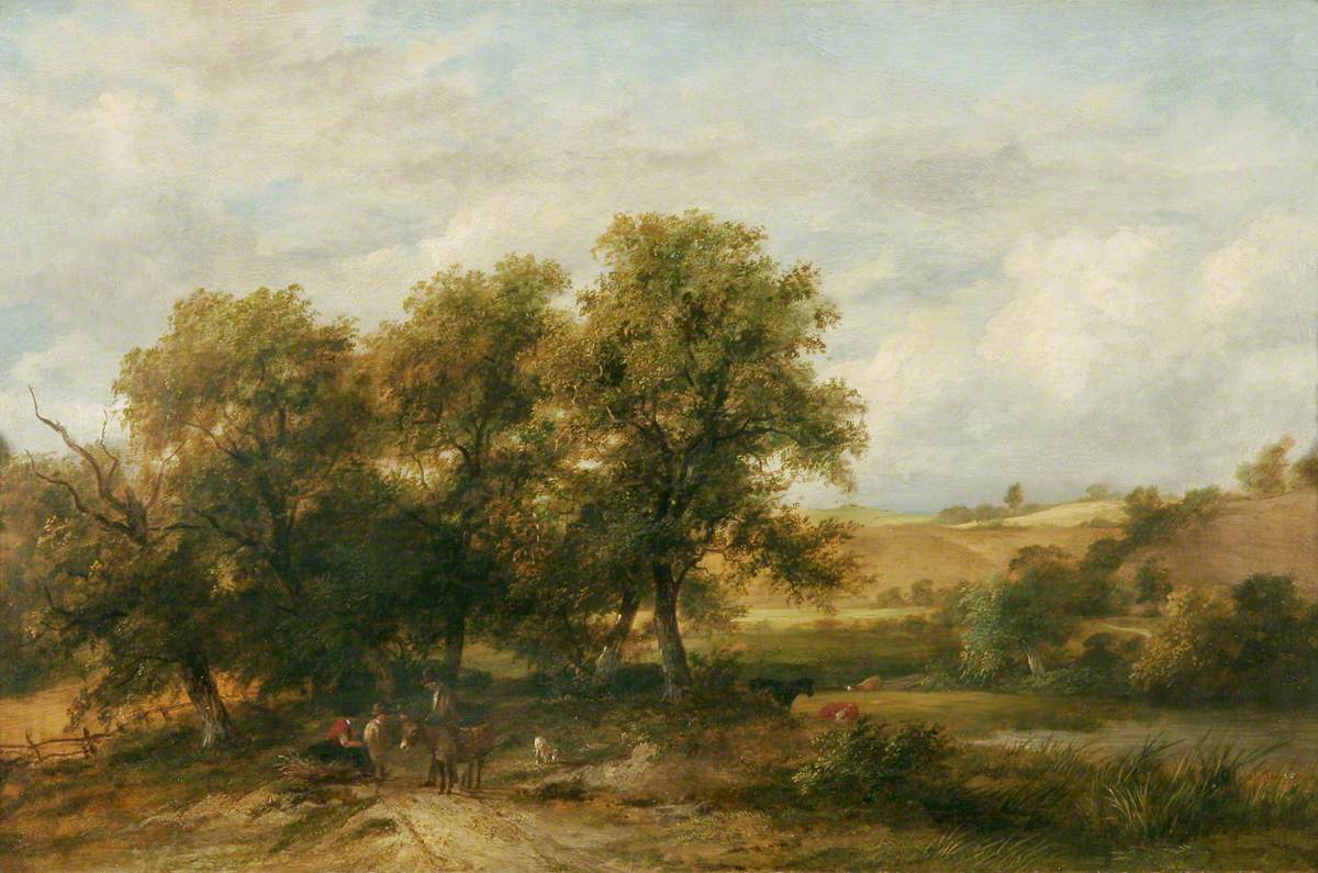 Landscape with a Road Winding through Trees with Figures