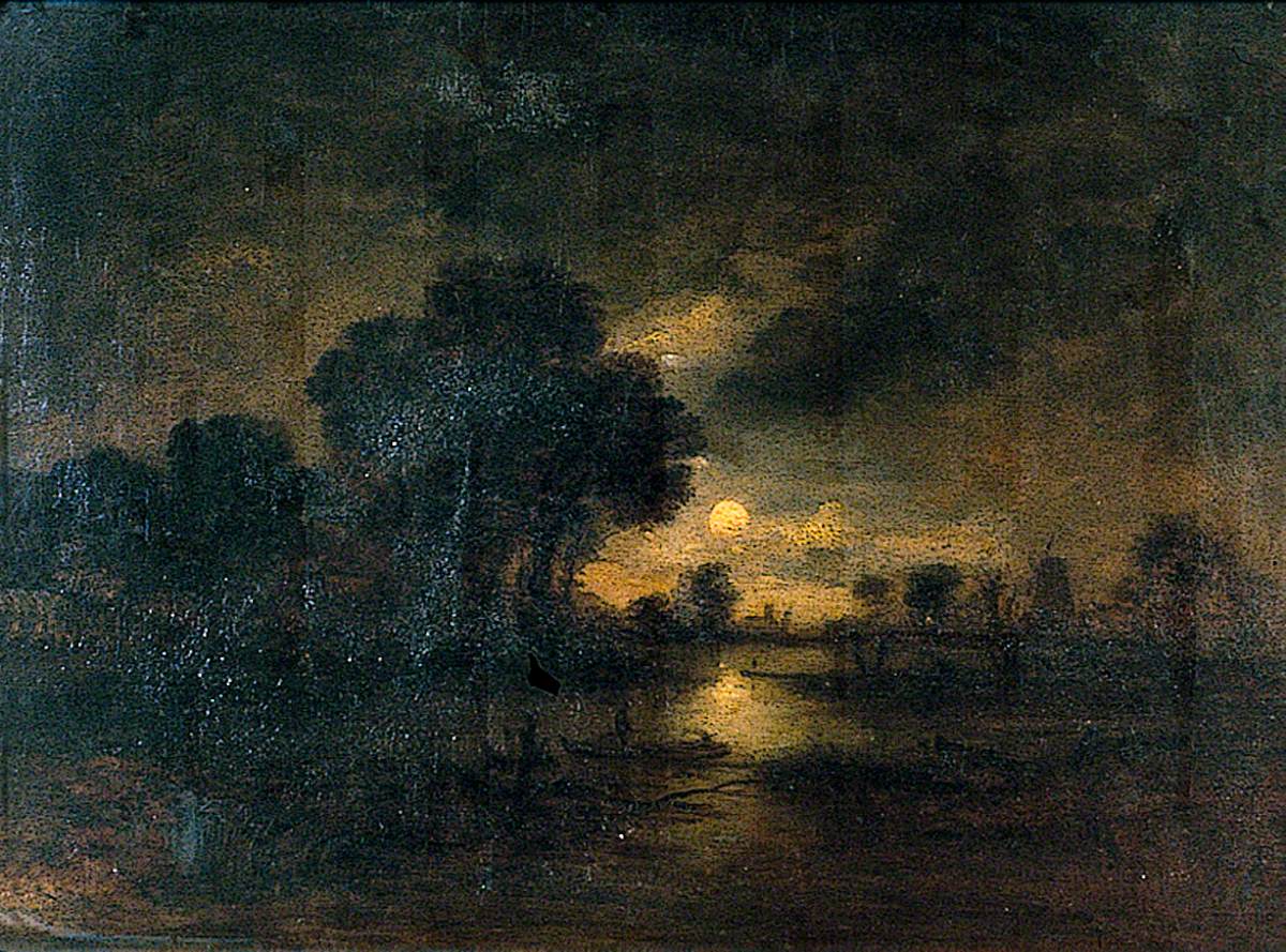 Moonlight Scene near Dereham, Norfolk