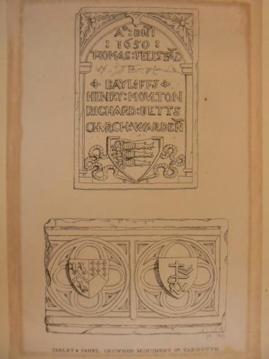 Tablet and Panel, Crowmer Monument, Great Yarmouth