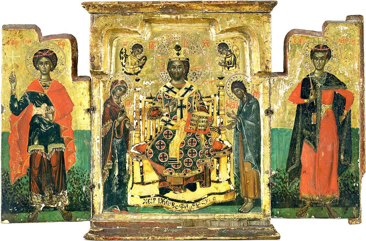 Icon with Deesis and Saints