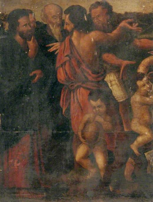 Group of Men with Children and Cherubs