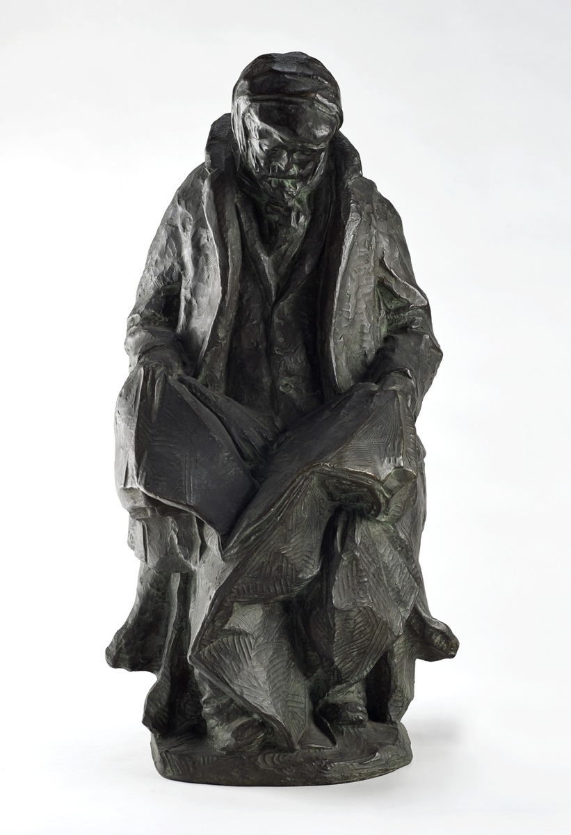 An Old Man Reading a Newspaper (The Daily News)