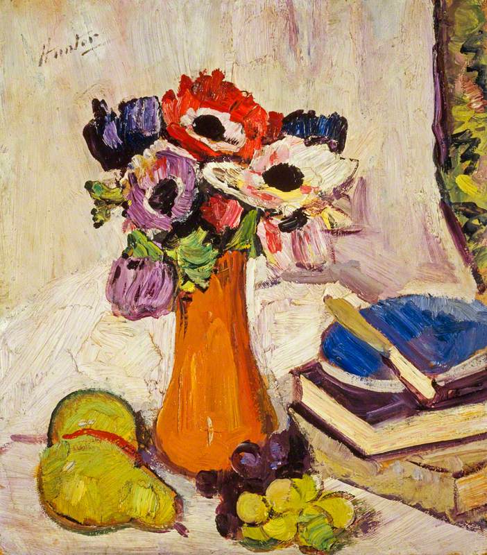 Still Life with Anemones and Fruit