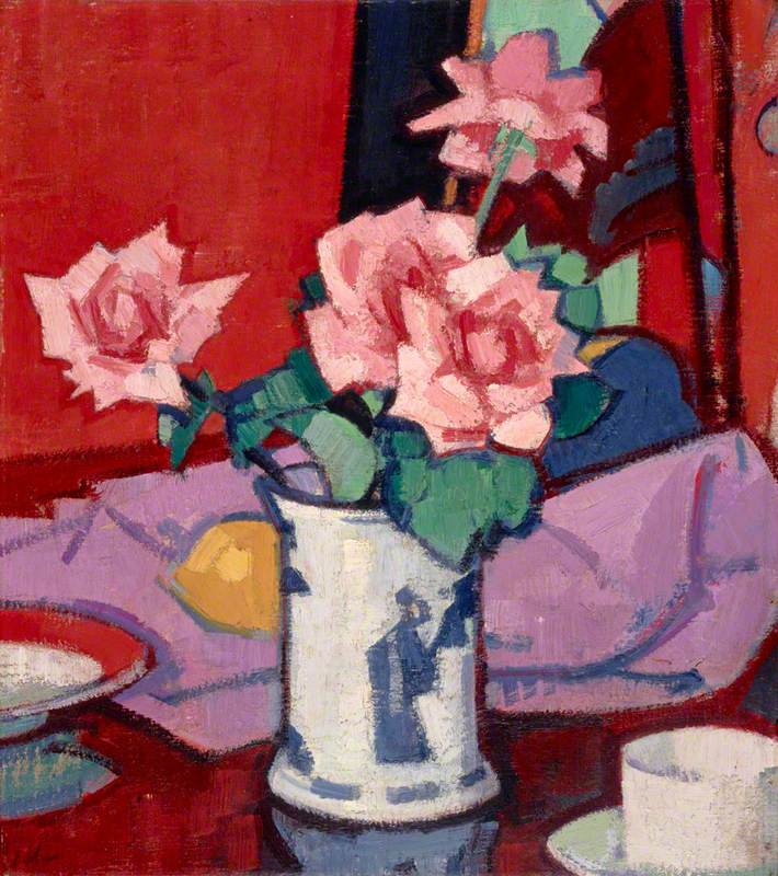 Pink Roses in a Vase | Naive Pink