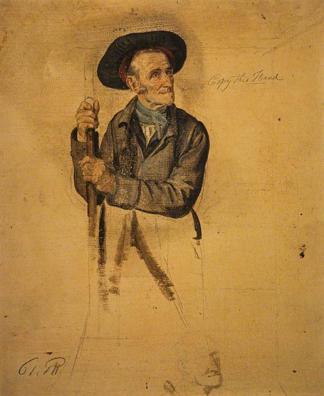 A Man with a Pike (Study for 'The Covenanters Preaching')