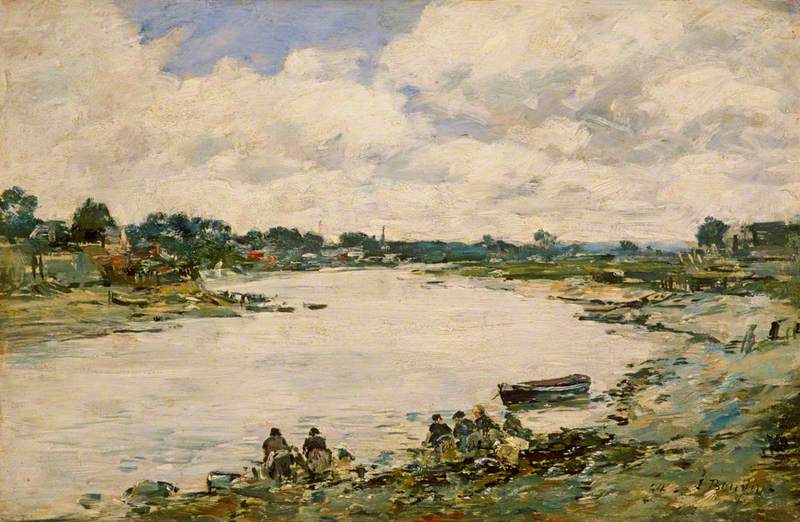 Washerwomen on the Banks of the Touques