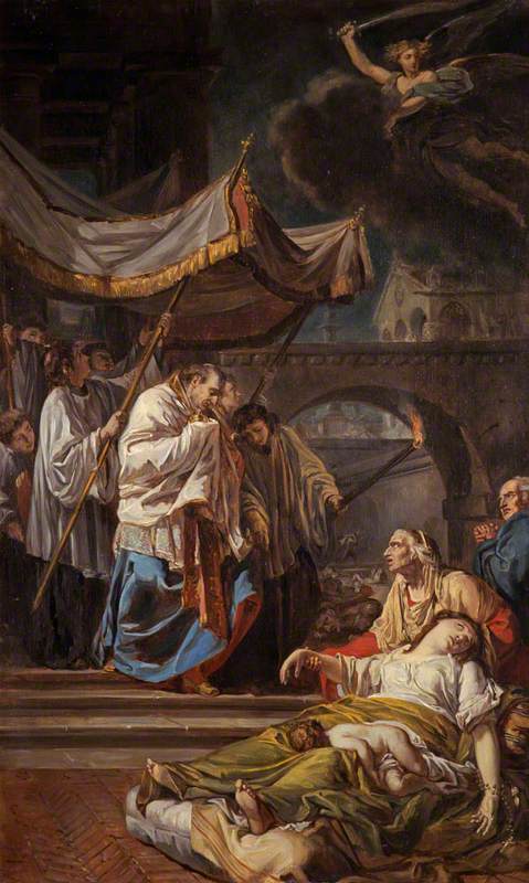 Saint Charles Borromeo Bringing the Assistance of Religion to the Plague Victims of Milan