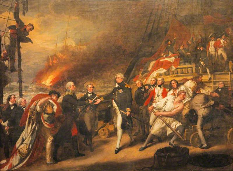The Surrender of the Dutch Admiral de Winter to Admiral Duncan at the Battle of Camperdown