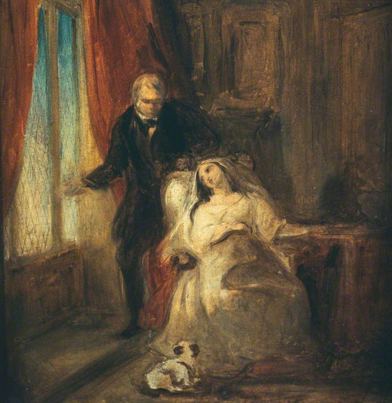 Sir Walter Scott with One of his Daughters
