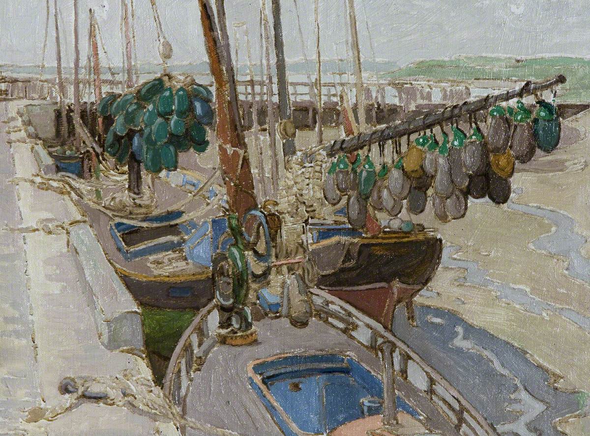 Harbour Scene with Floats