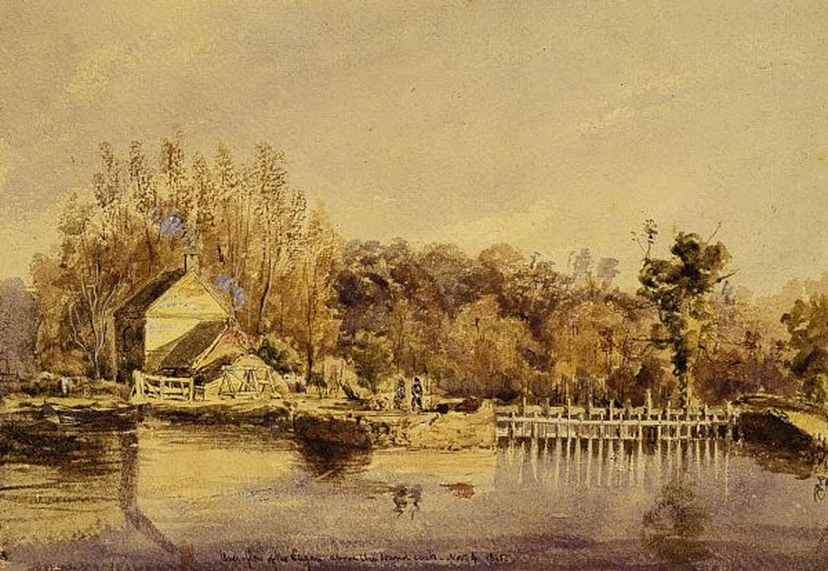 Overflow on the Lagan above the Second Lock (1845)