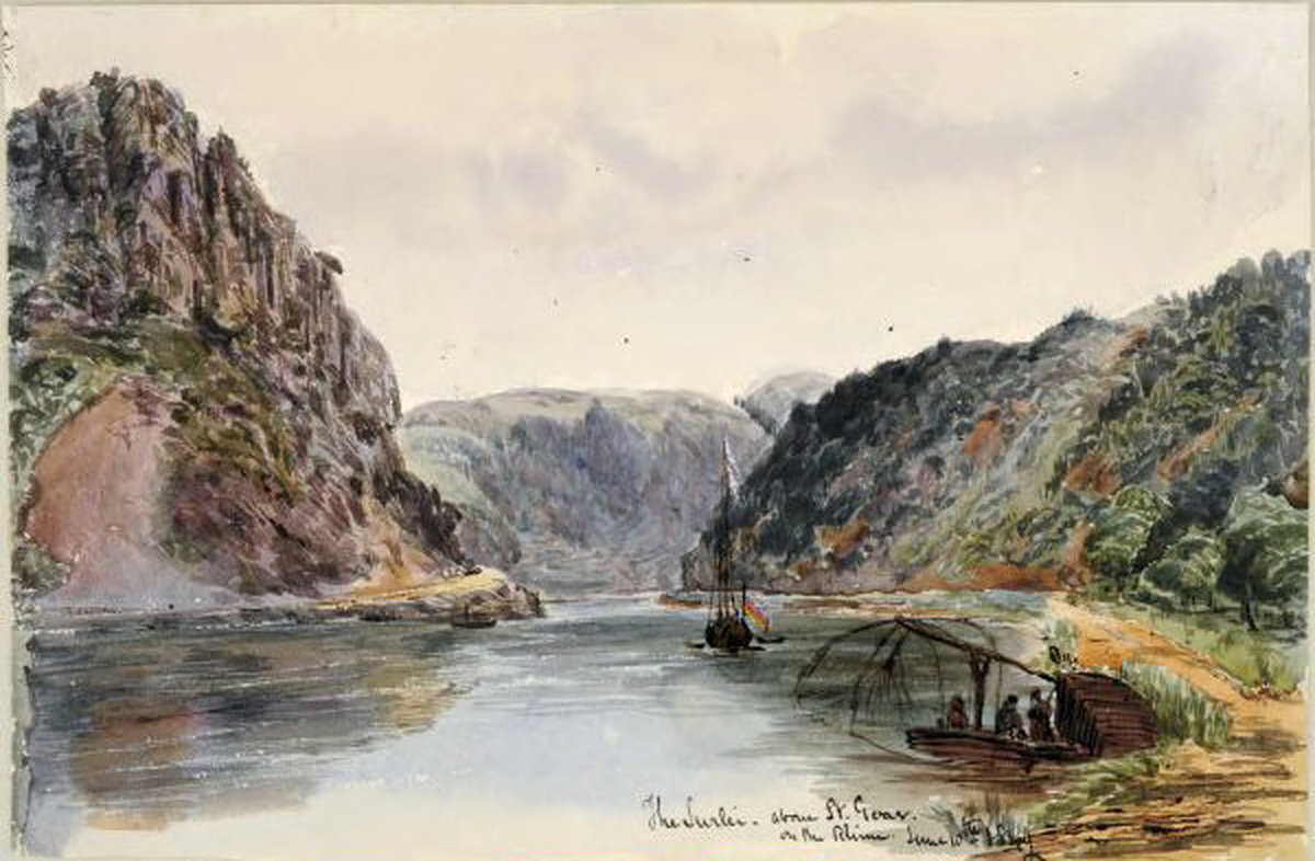 The Lurlei, above St. Goar, on the Rhine (1849)