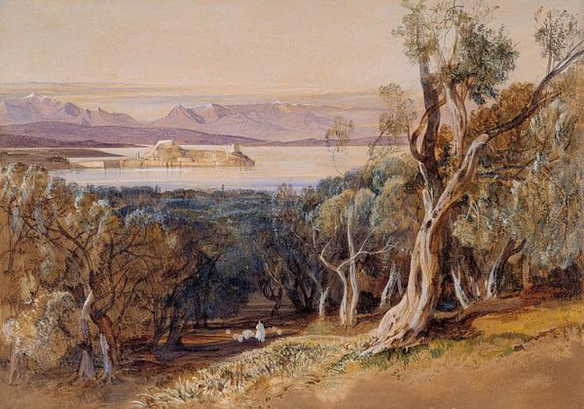 Corfu: The Citadel from near the Village of Ascension (1856)