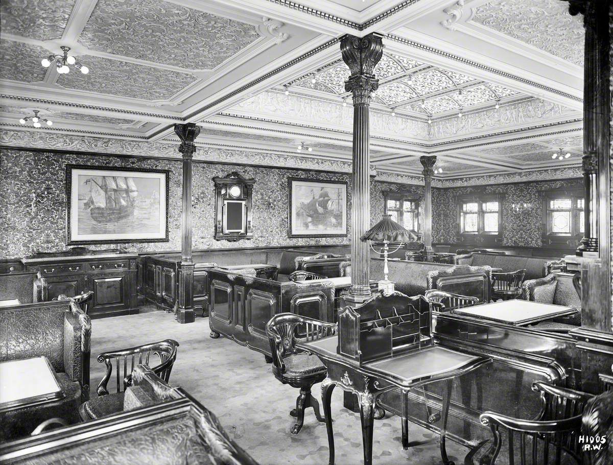 First class smoke room and writing room