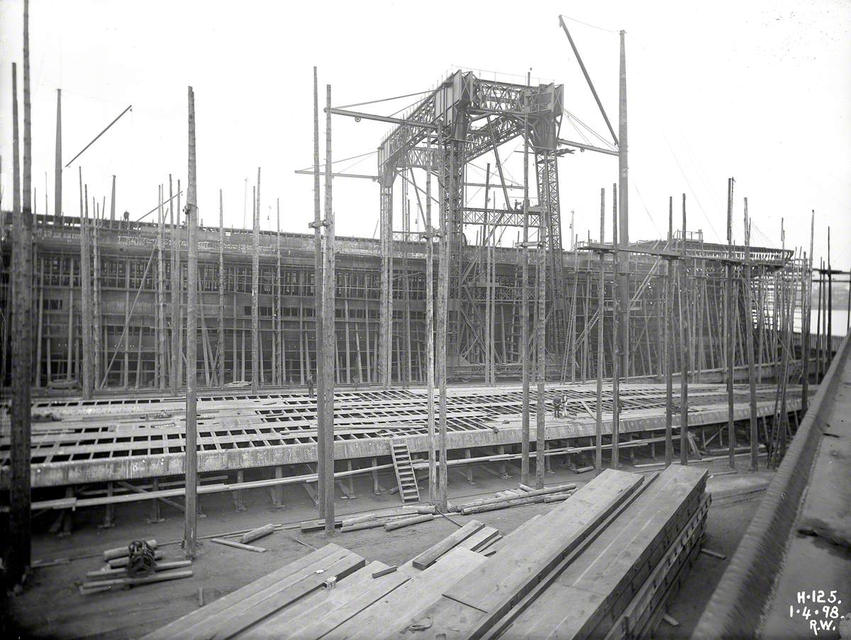 General view, shell plating portside hull aft of midships