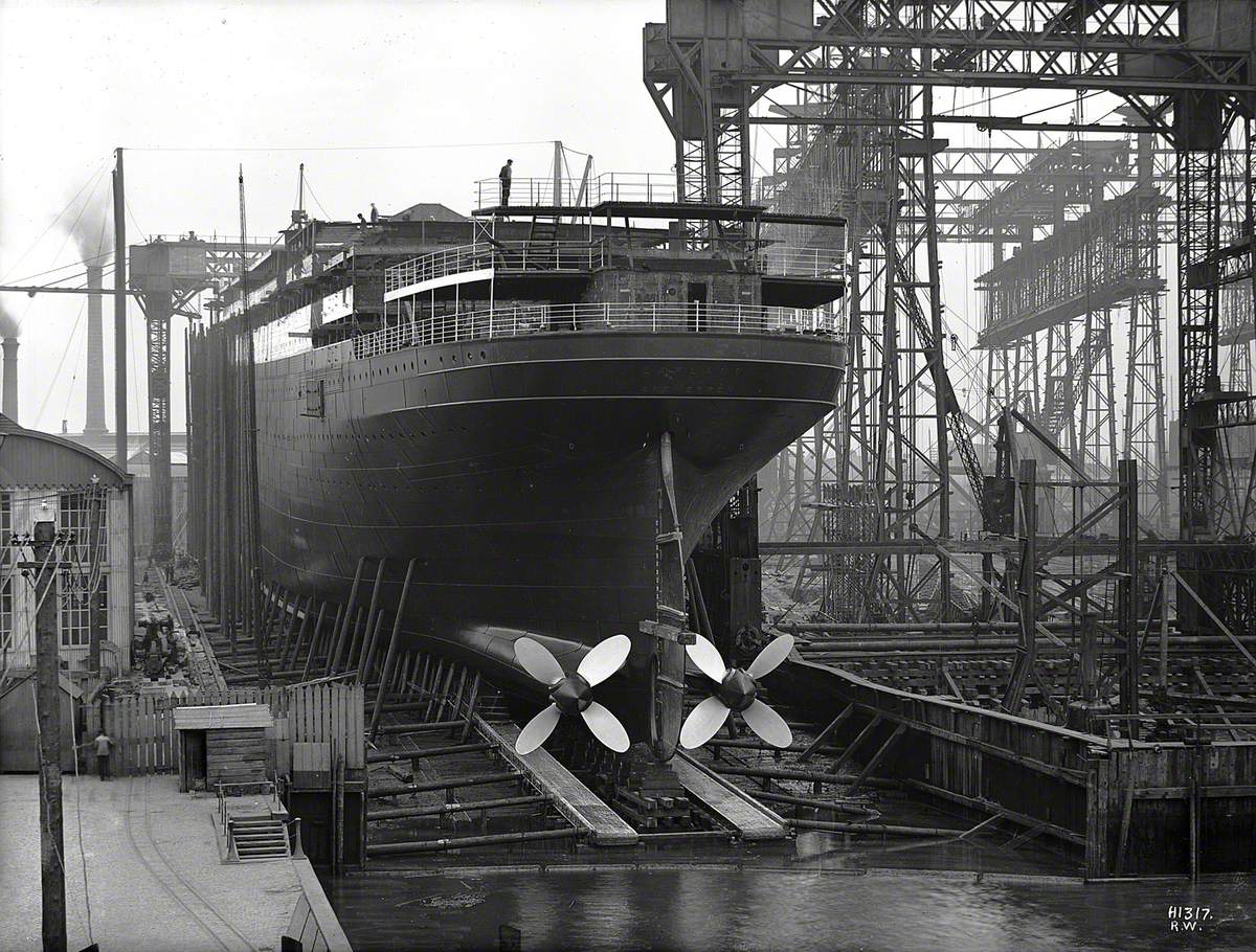 Port stern view on slip prior to launch