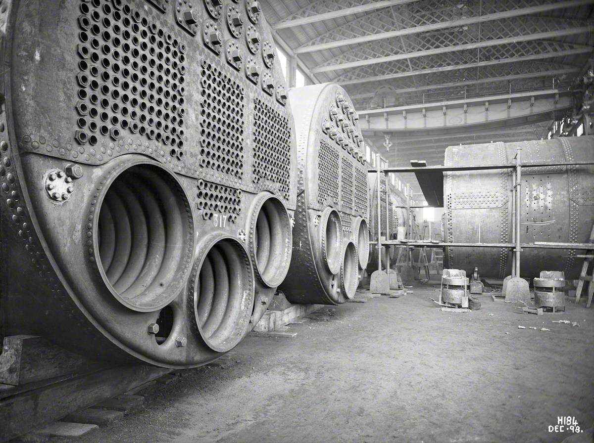 Boilers in course of construction
