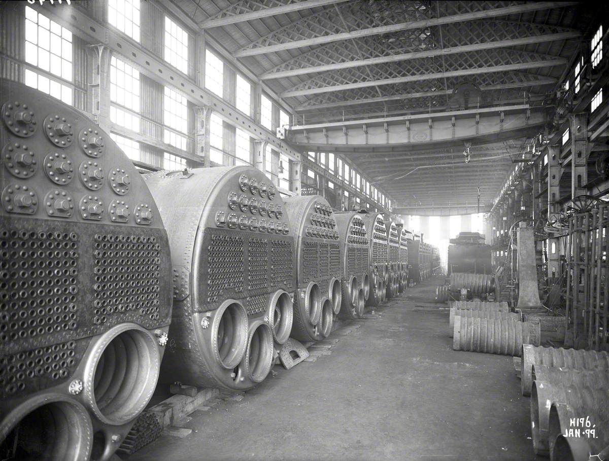 Boilers in course of construction