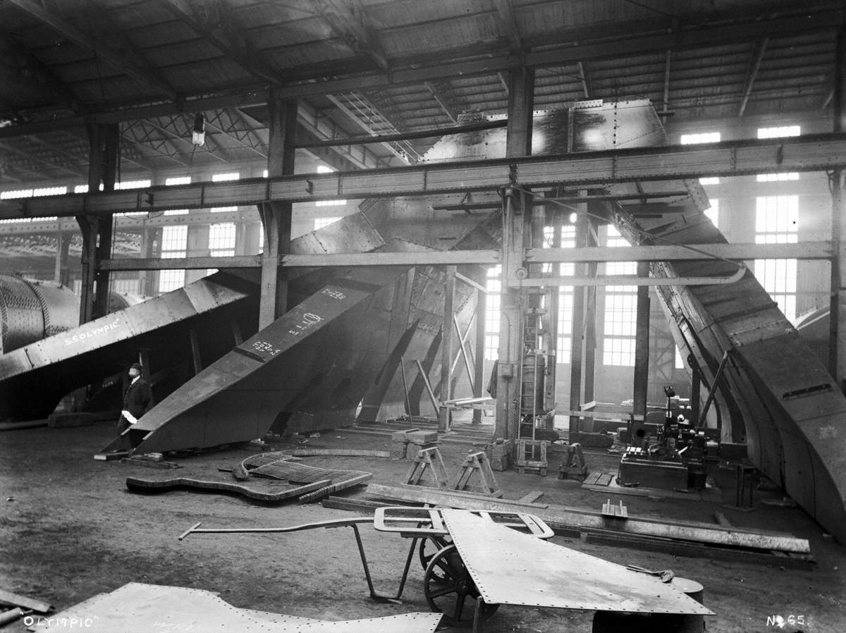 Boiler uptake in engine works boiler shop