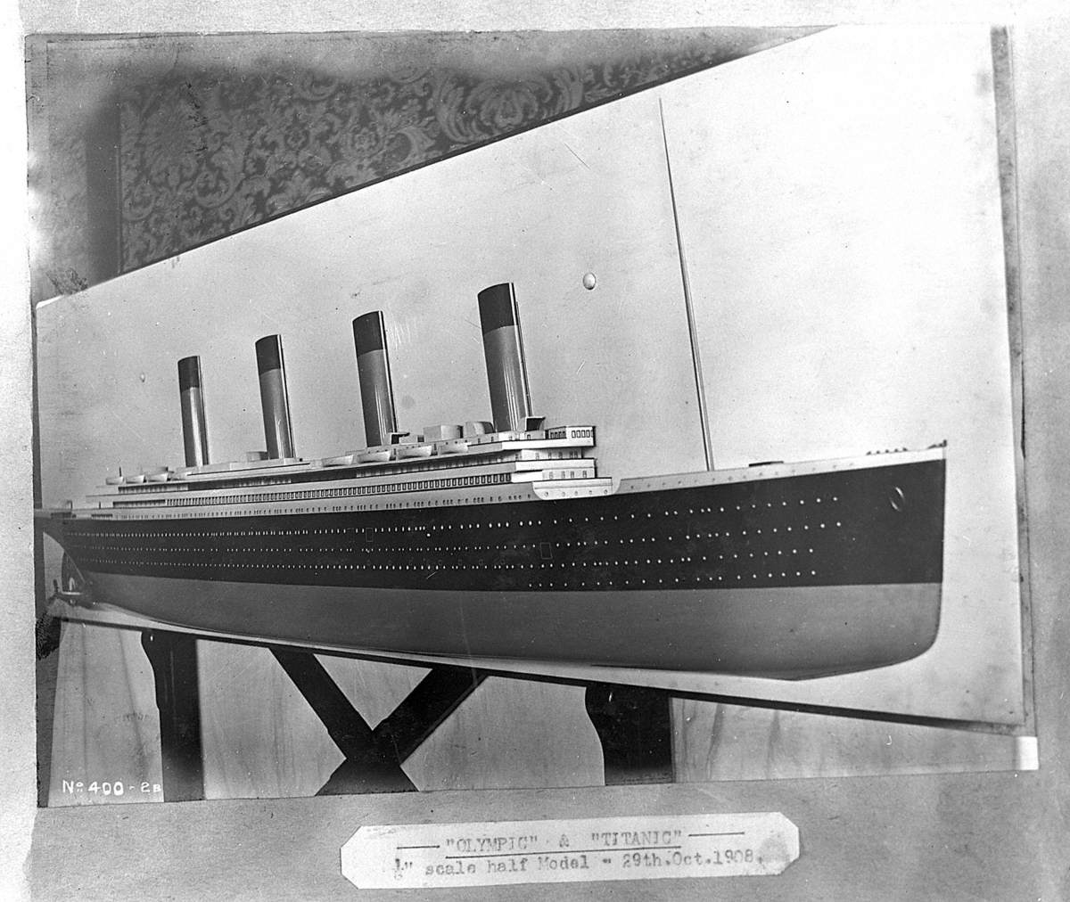 Three views of builder's half model 'Olympic'/'Titanic' | Art UK