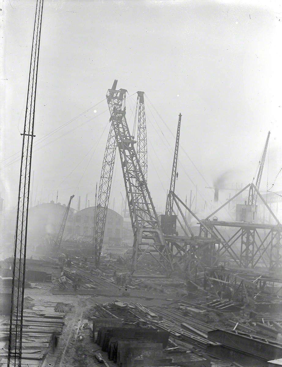 Reconstruction of North Yard slips 2 and 3 and erection of Arrol gantry for building 'Olympic' (400) and 'Titanic' (401)