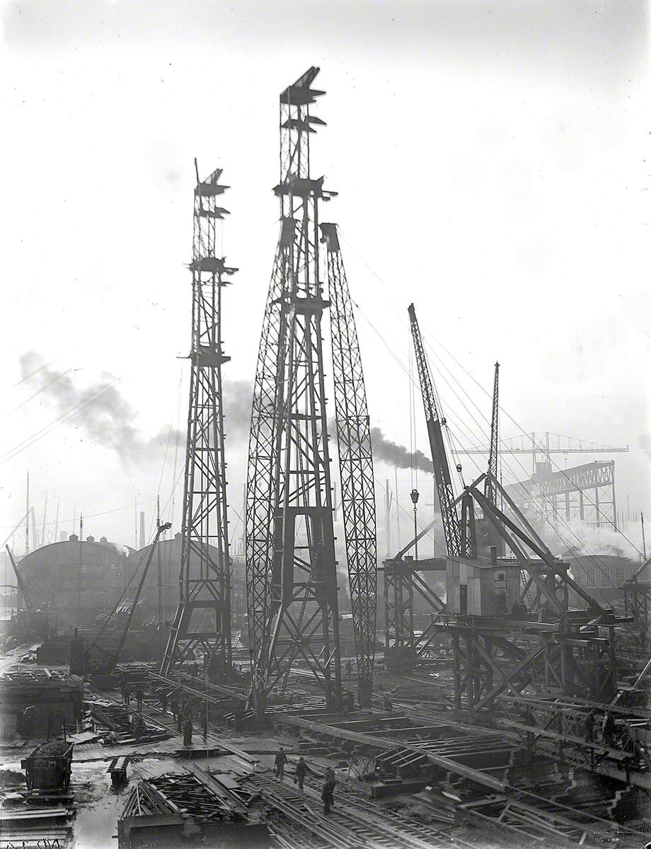 Reconstruction of North Yard slips 2 and 3 and erection of Arrol gantry for building 'Olympic' (400) and 'Titanic' (401)