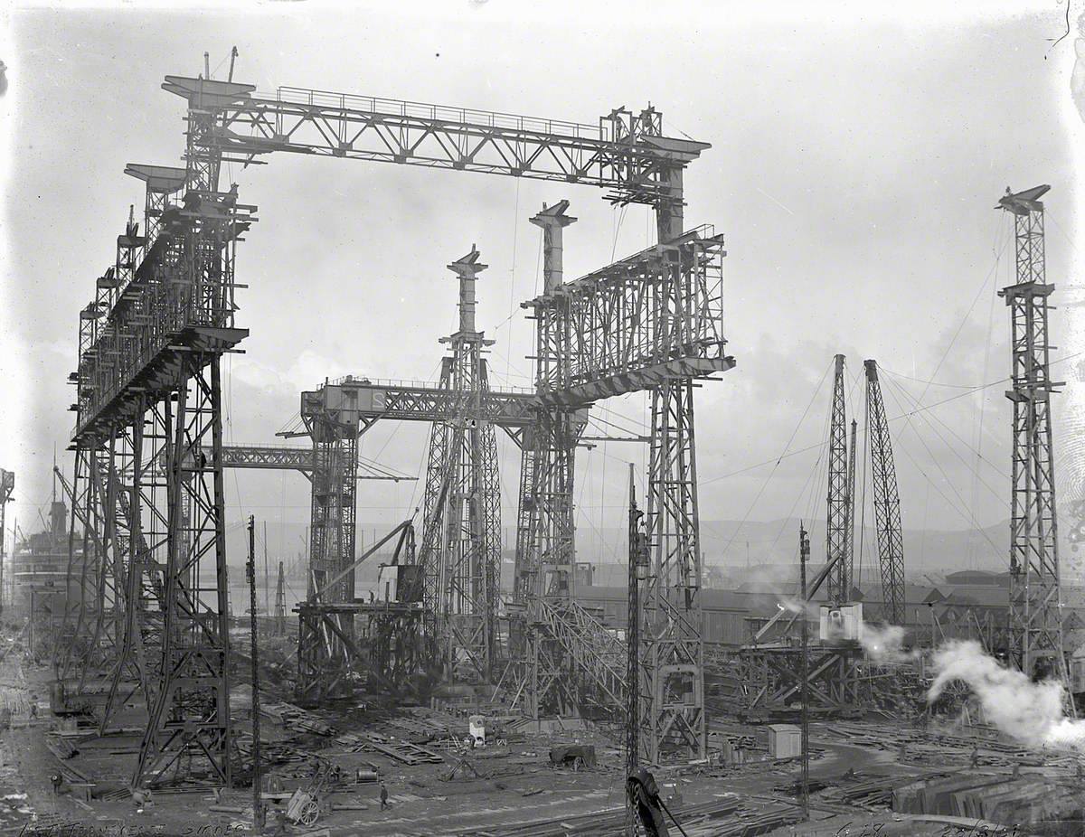 Reconstruction of North Yard slips 2 and 3 and erection of Arrol gantry for building 'Olympic' (400) and 'Titanic' (401)