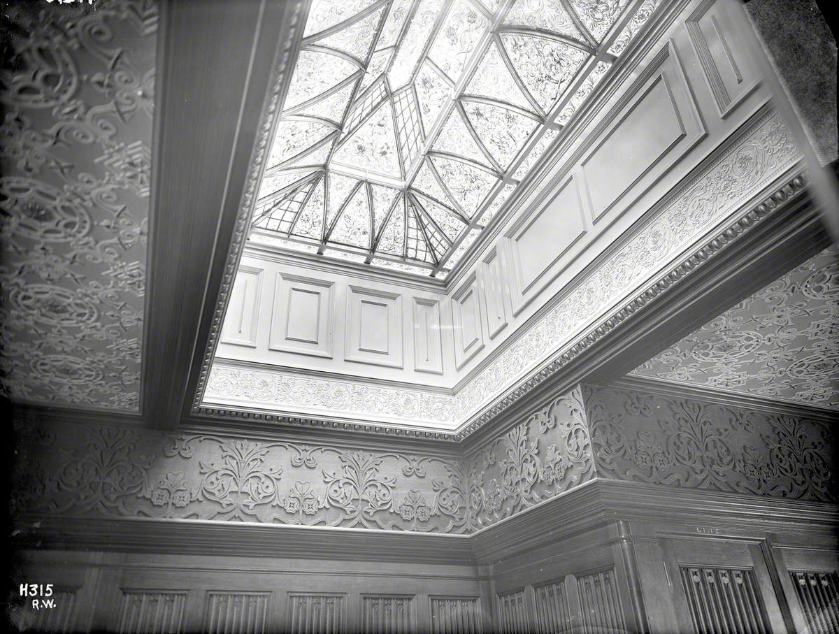 Dome above first class entrance aft