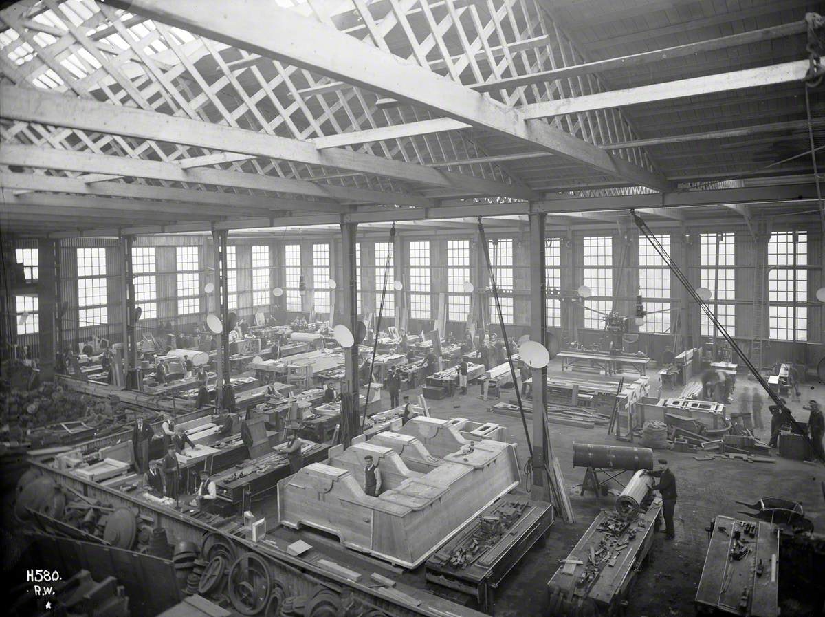 Pattern makers' shop interior