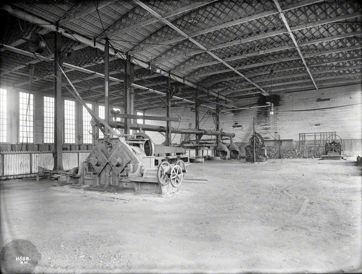 Alexandra Dock Works, shipyard dock shop interior