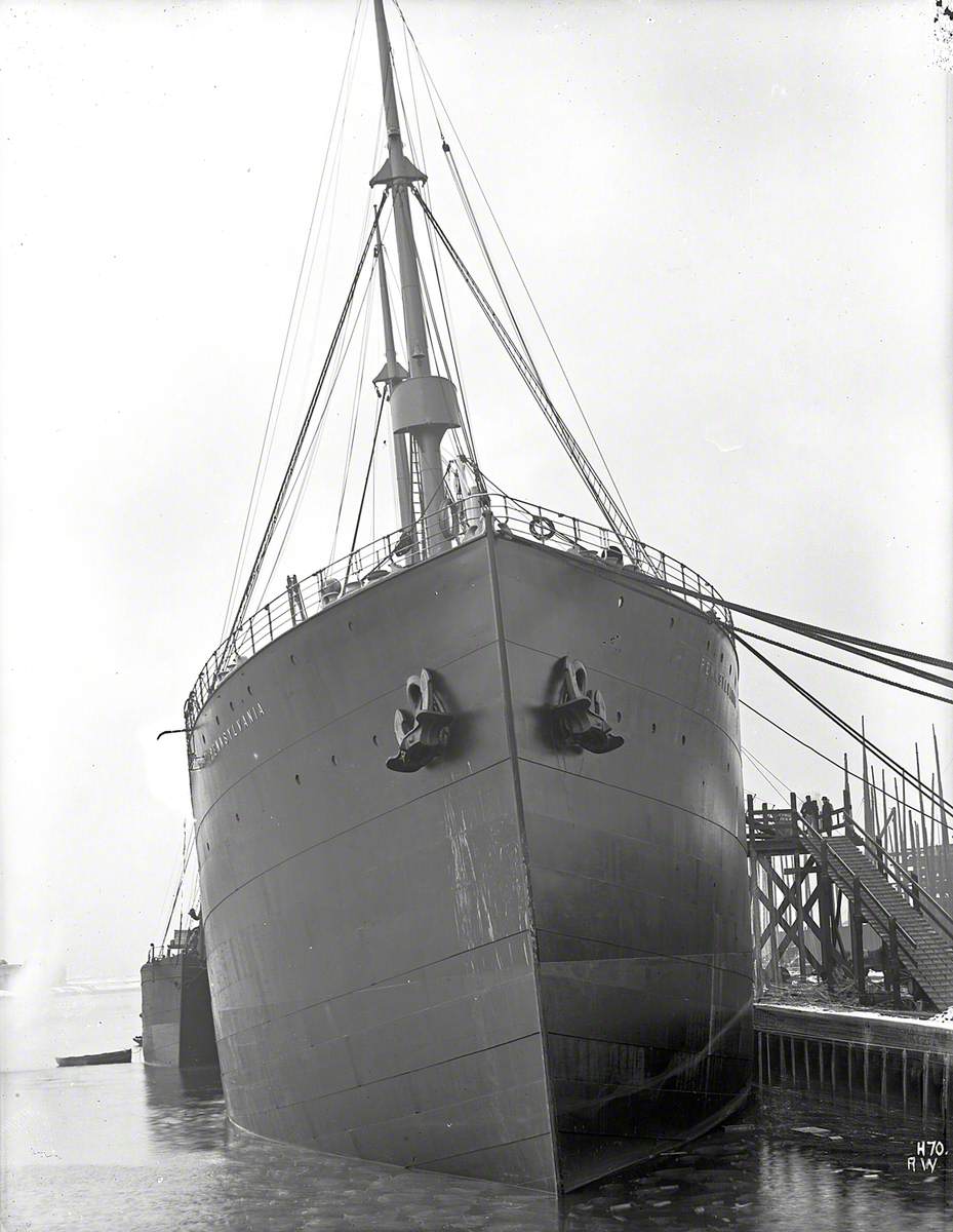 Bow view outfitting and nearing completion, North Yard