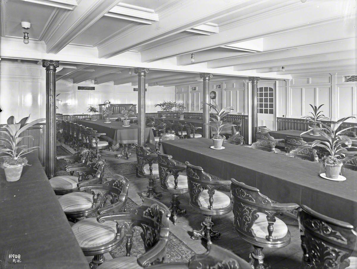 Second class dining saloon