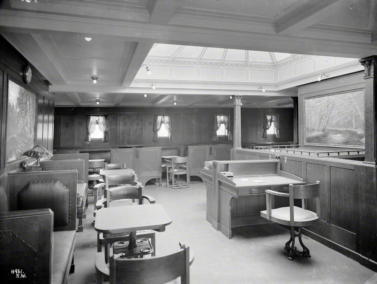 Second class smoke room