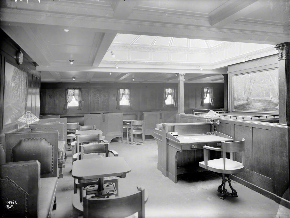 Second class smoke room
