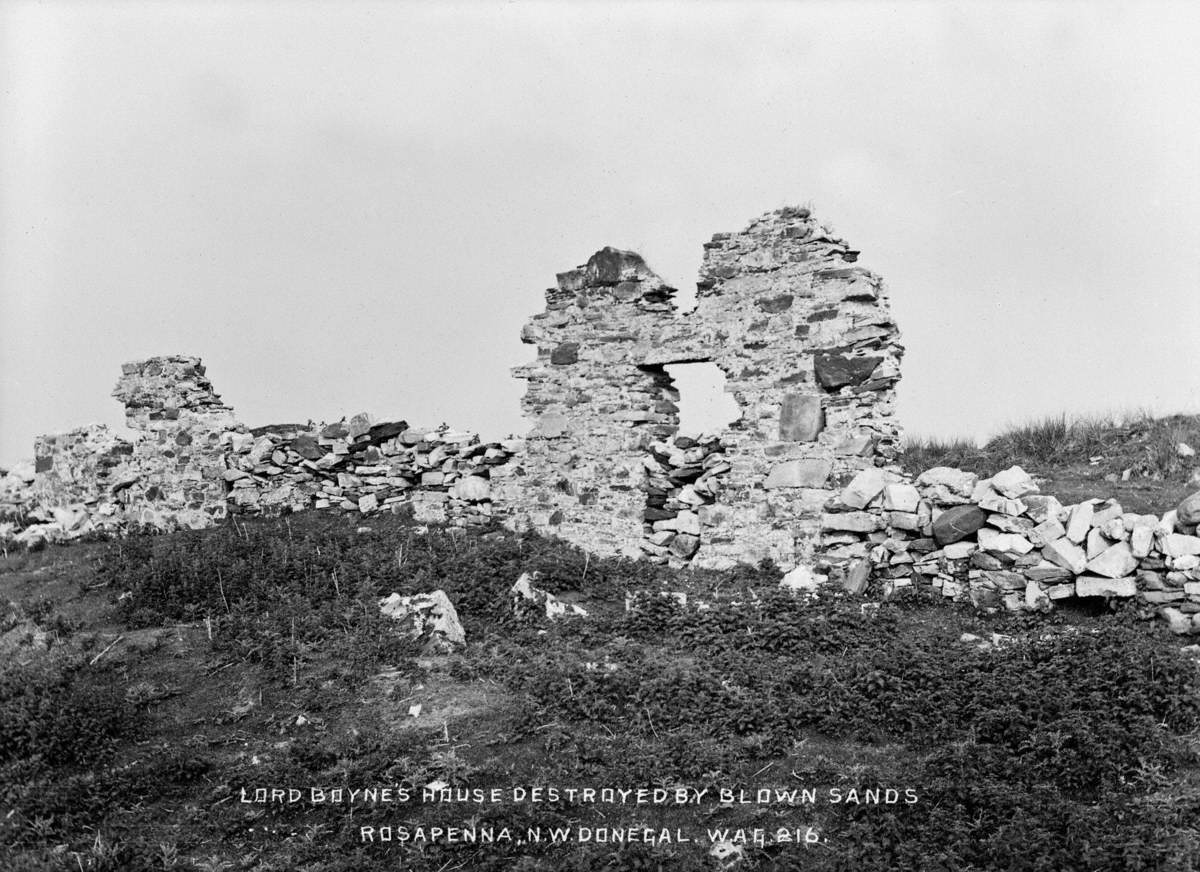 Lord Boyne's House Destroyed by Blown Sands, Rosapenna, North West Donegall