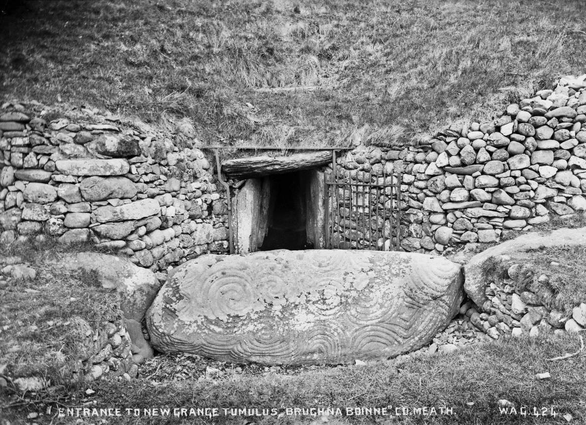 Entrance to New Grange Tumulus, Brugh Na Boinne, Co. Meath