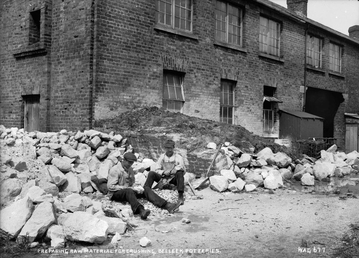 Preparing Raw Material for Crushing, Belleek Potteries