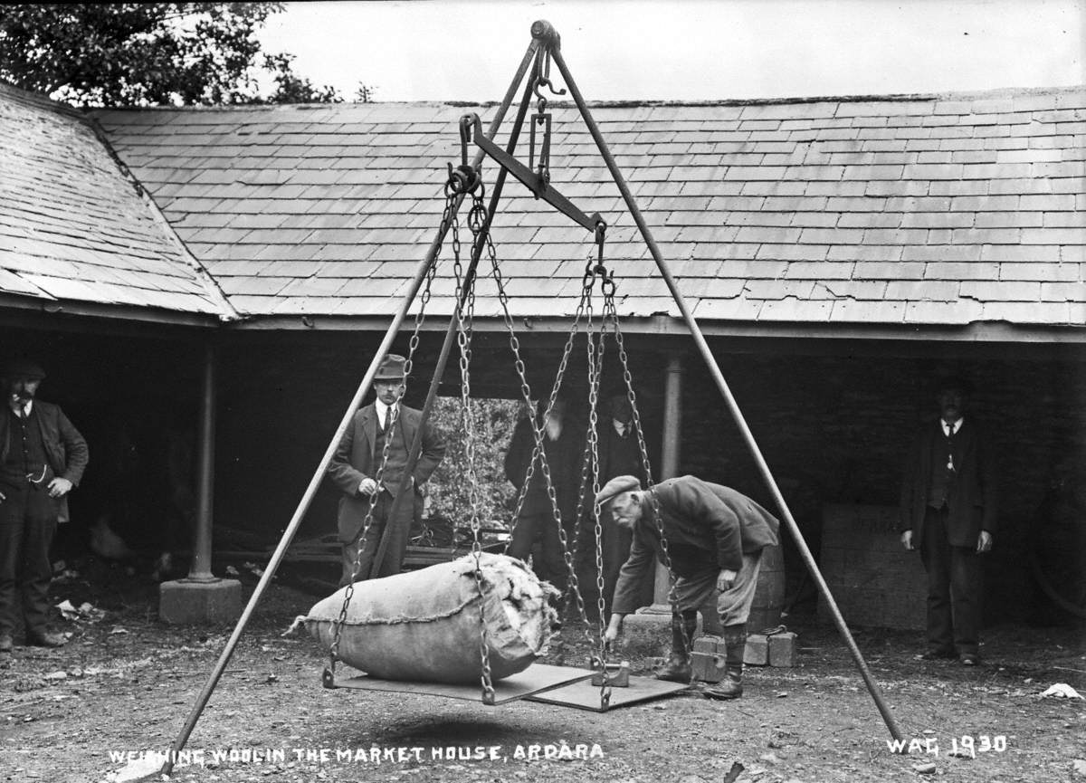 Weighing Wool in the Market House, Ardara