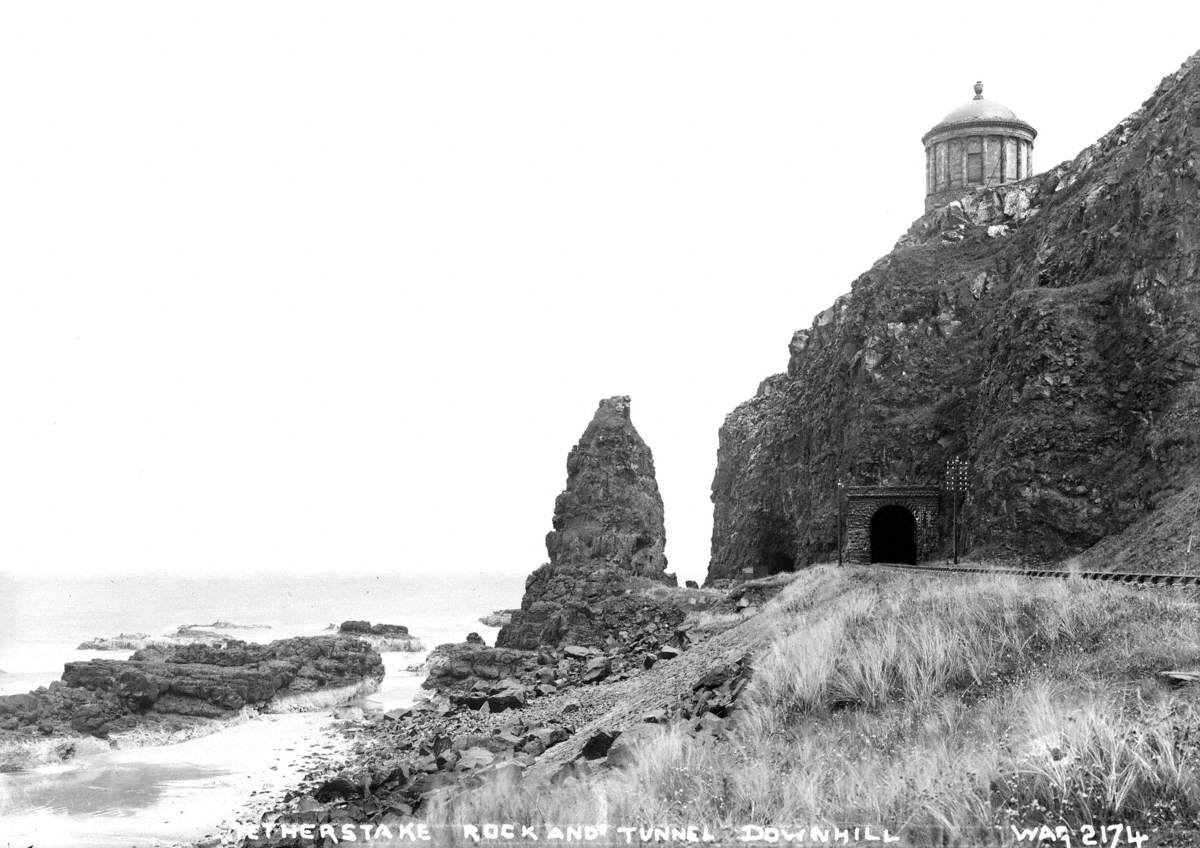 Tetherstake Rock and Tunnel, Downhill