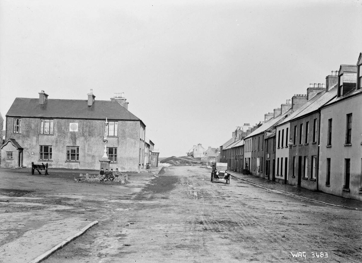Untitled (a view of a village square, location unknown, perhaps Dunfanaghy)