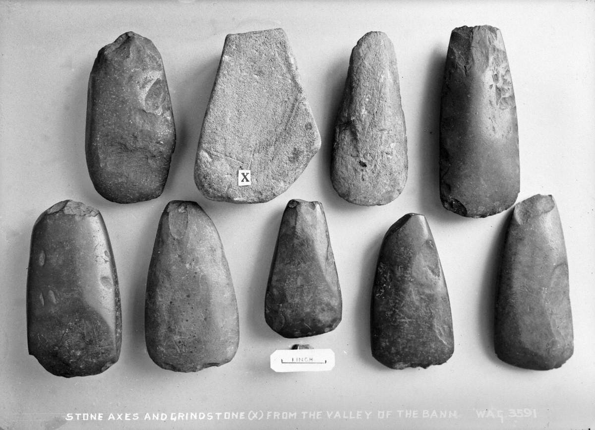 Stone Axes and Grindstone (X) from the Valley of the Bann