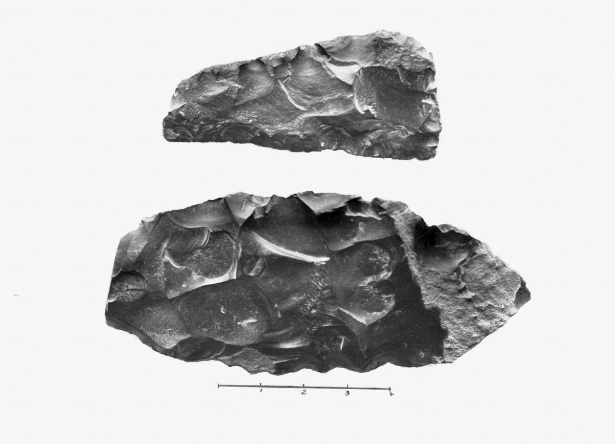 Untitled (a view of two Egyptian Palaeolithic flint implements)