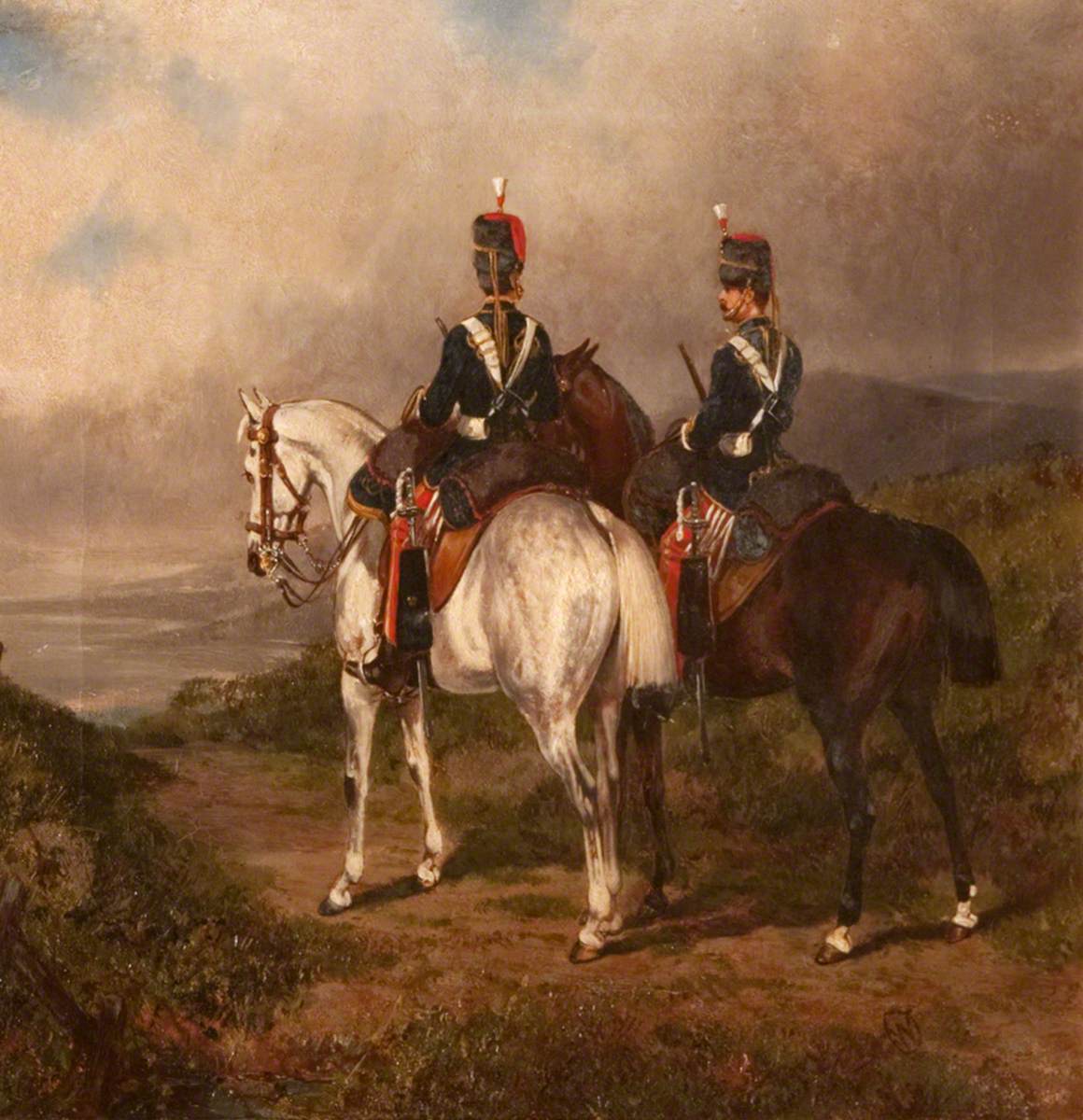 Two Mounted Hussars