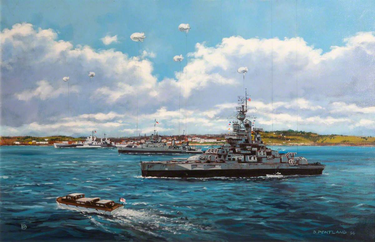 Warships in Bangor Bay
