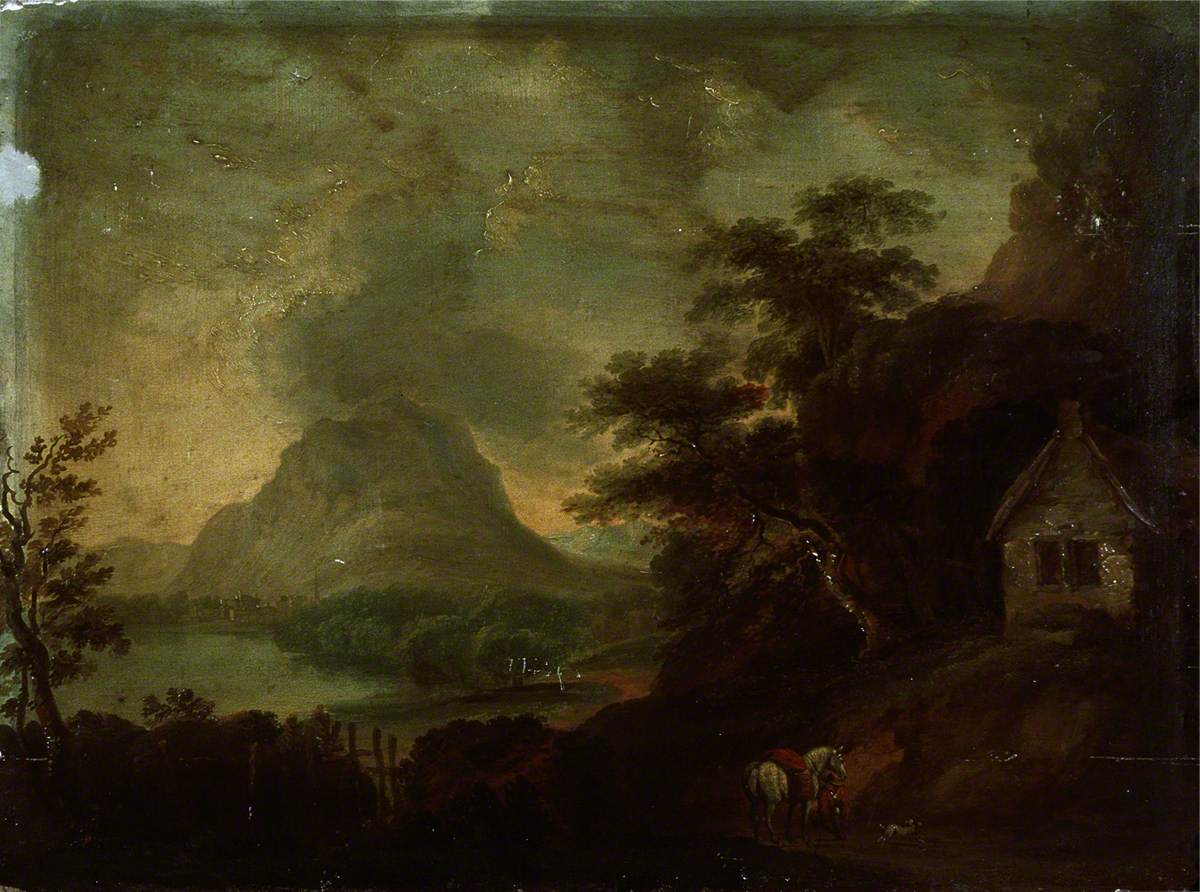Landscape with a Lake and Mountains