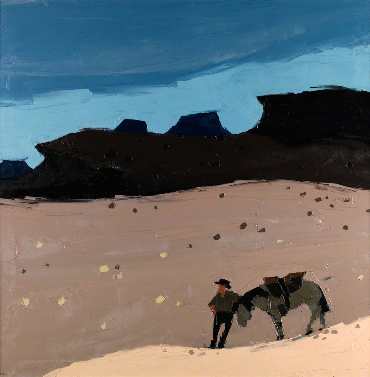 Man and Horse in the Desert