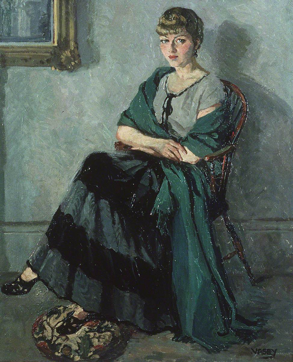Woman with a Green Robe