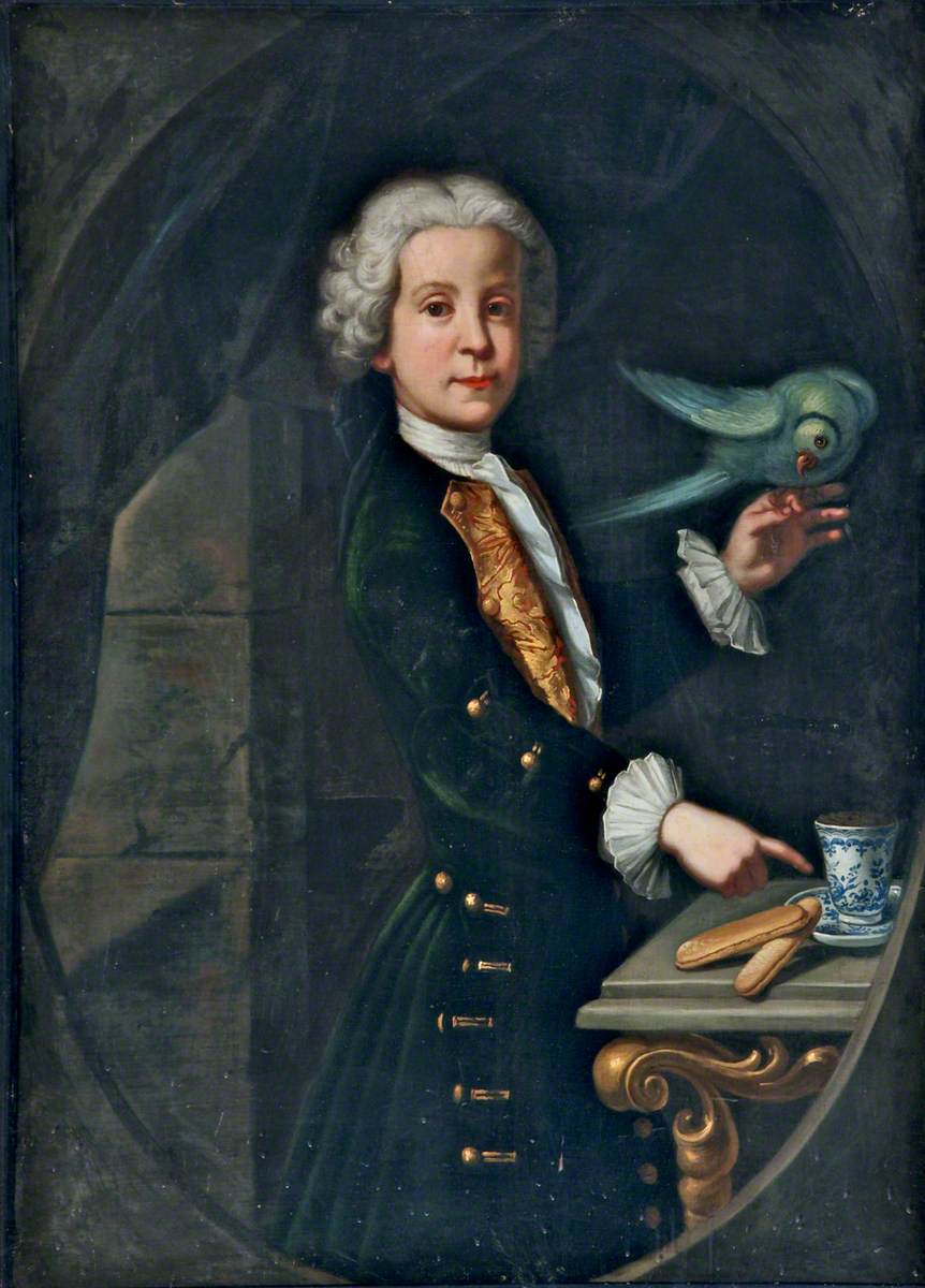 Portrait of a Man with a Parrot
