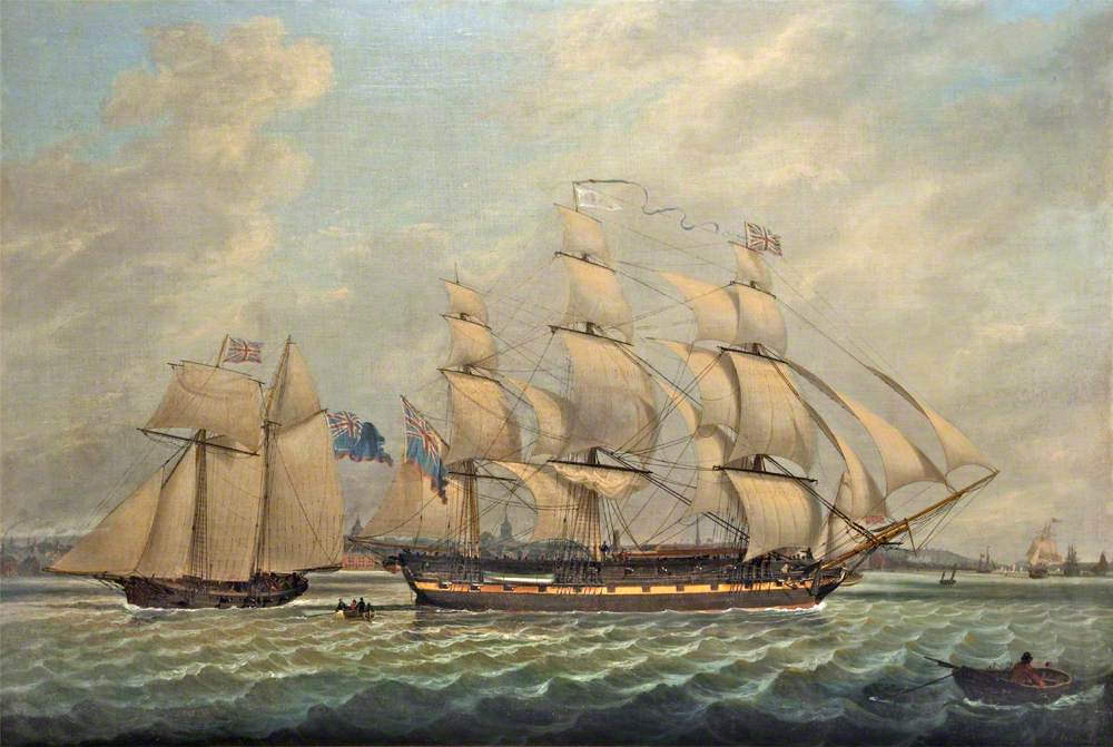 Frigate and a Sloop in the Mersey