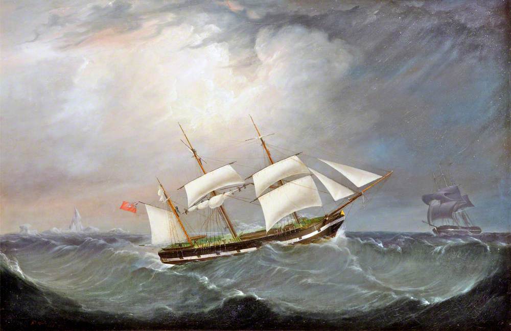 The Barque 'Charles Eyes', Captain Moss off an Iceberg